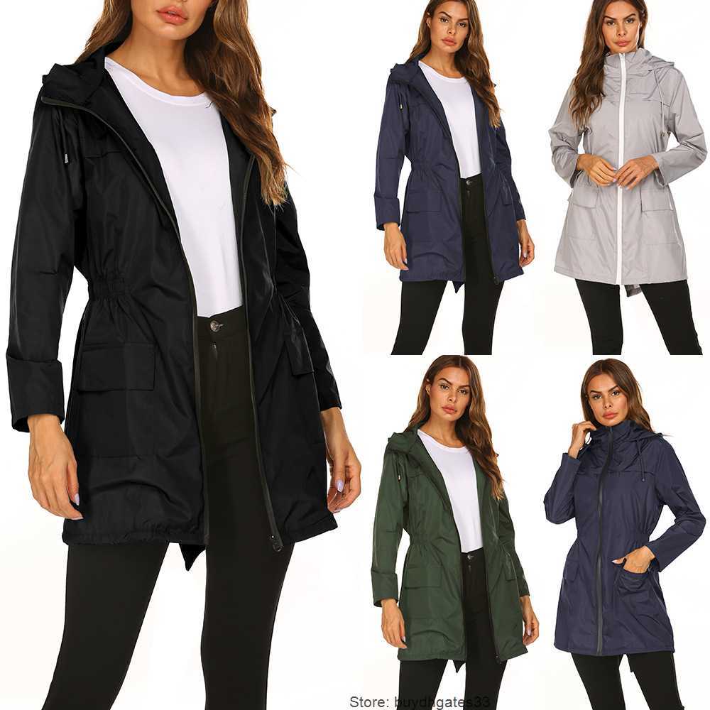 

Lu Autumn And Winter Women's Jackets Yoga Fitness Sportswear Hooded Jacket Quick Drying Waterproof Raincoat Long Sleeve, Gray