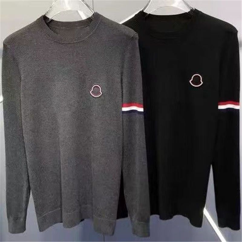 

designer mens sweatshirt Man Sweaters Jumpers Shirts Knits Long Sleeevs Designer Budge Tops Asian Size -5XL, Gray