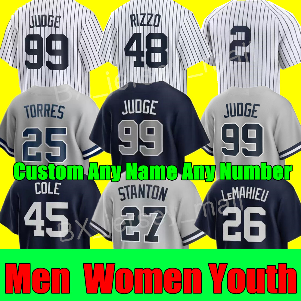 

New 2023 S-4XL Aaron Judge Jersey Anthony Rizzo Giancarlo Stanton York Gleyber Torres Harrison Bader Gerrit Cole Nestor Cortes Yankees Jose Trevino Baseball Jerseys, As shown in illustration