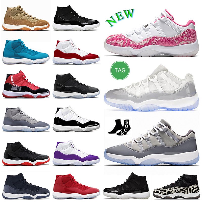 

jumpman 11 low cement grey basketball shoes mens womens 11s high og cherry red and white platinum tint concord 23 citrus cool grey midnight, A34 36-47 low barons