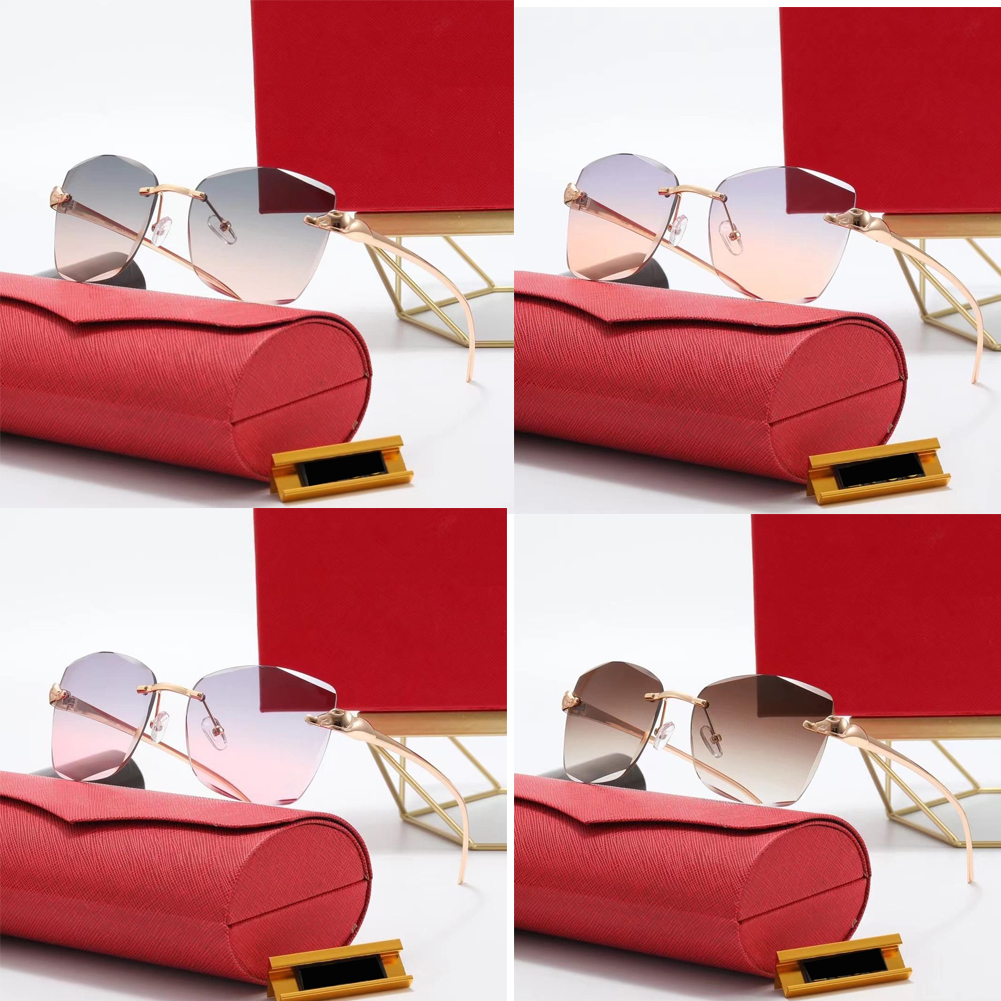 

Fashion luxury sunglasses rimless polarized designer sunglass for women men animals eyeglasses Lunettes de soleil beach lady goggle eye protection eyeglass
