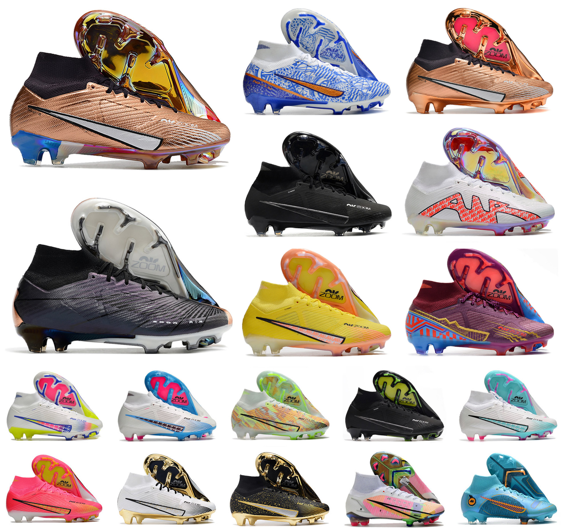 

Mens Soccer Football Shoes Superfly IX 9 VIII 8 360 Elite FG Women Boys High Boots Cleats US65-11, 18 fg