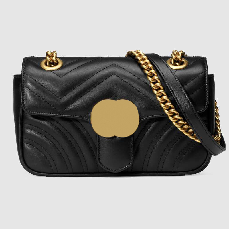 

Womens Designer Handbags Luxury Marmont Shoulder Bags Classic Letter Cross Body 3 Sizes Quilted Leather Chains Bag Lady Mini Bumbag, Red