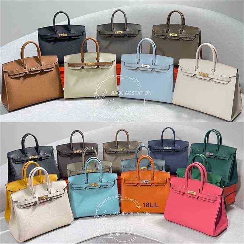 

Designer Bags Birkin Herme 5A Platinum bag bk25 Jiaojiao custom made pure hand sewn Togo European American Epsom leather swift leather handbag