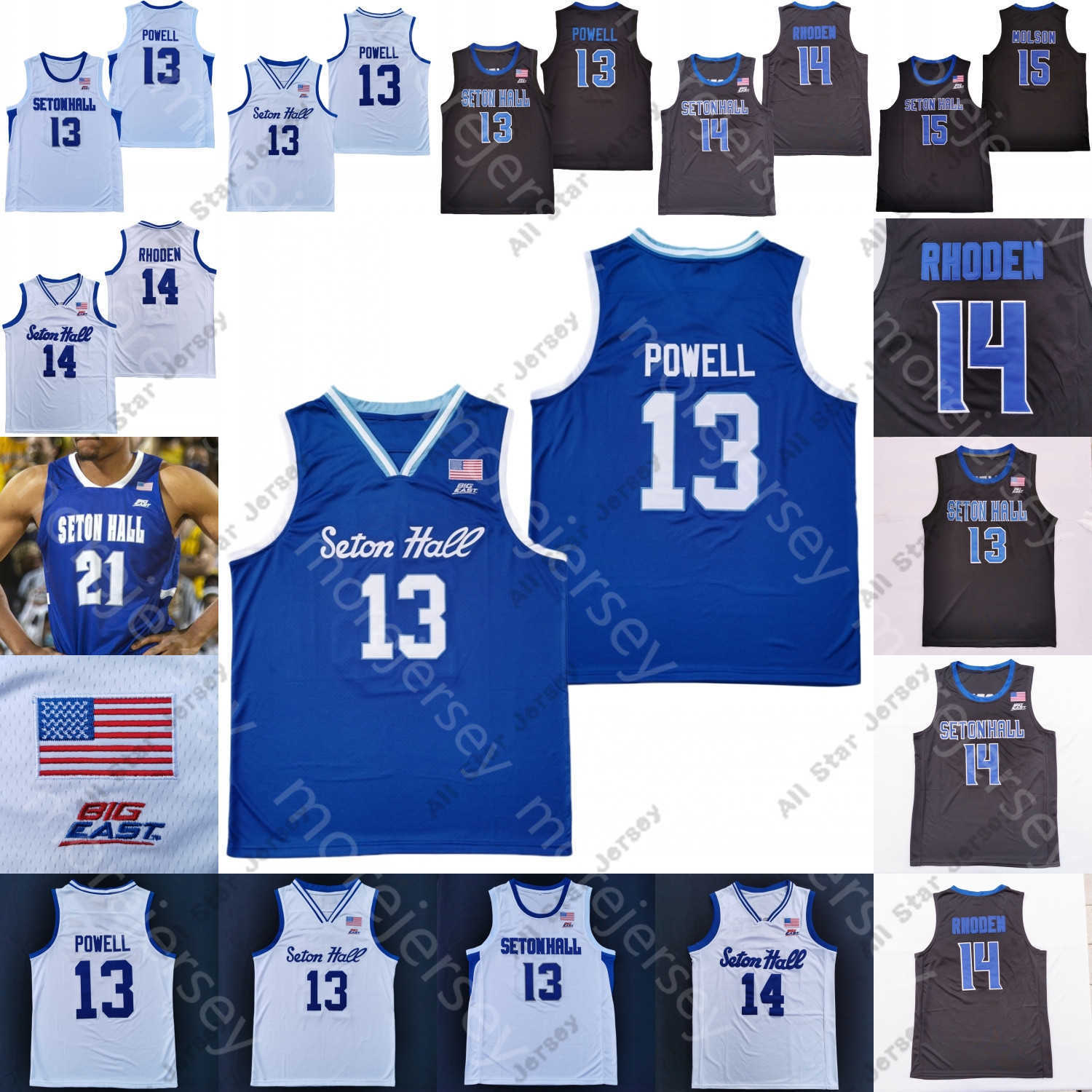 

Basketball Jerseys Seton Hall Basketball Jersey NCAA College Myles Powell Jared Rhoden Tray Jackson Bryce Aiken Myles Cale Tyrese Samuel Harris Long McKnight, White