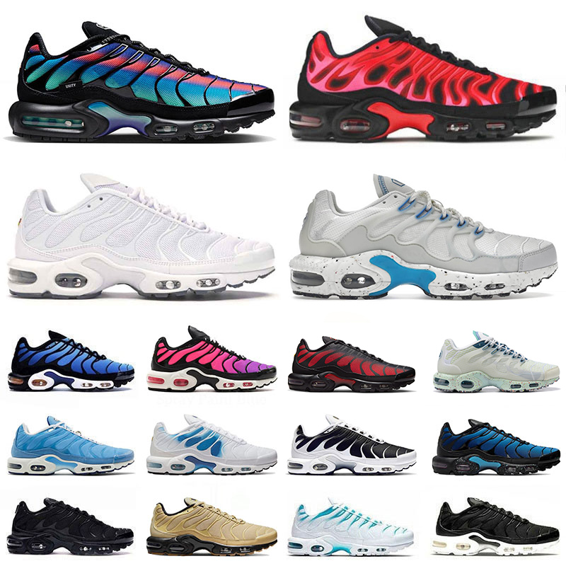 

OG TOP Plus Tn Size Us 12 Running Shoes Mens Womens Tns Requin Se Terrascape Triple Black All White Pink Blue Red Green Trainers Outdoor Sports Sneakers Eur 36-46, 36-46 triple white