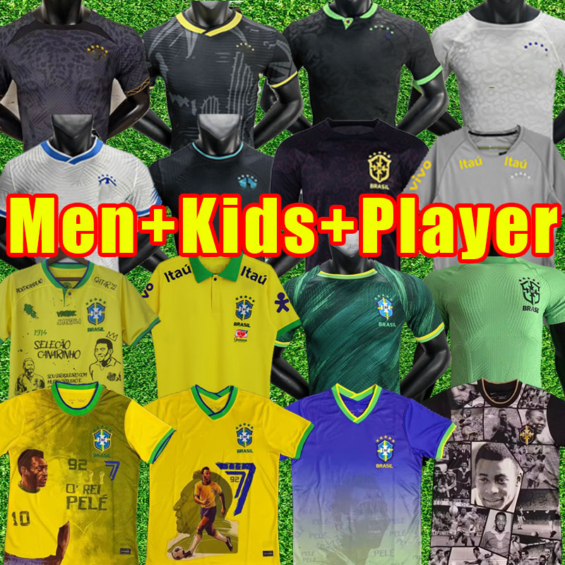 

bRAZILIES soccer jerseys 2022 23 PAQUETA COUTINHO football FIRMINO brasil 22 23 NEYMAR JR VINI SILVA DANI ALVES fans player version PELE Special POLO Training