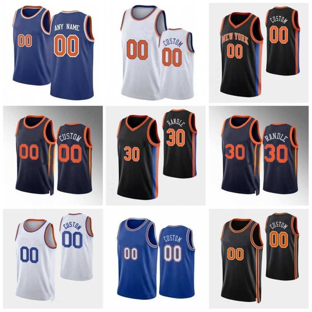

Basketball Jerseys RJ Barrett Jalen Brunson Julius Randle Custom Basketball Jersey New Yorks Obi Toppin Knick Evan Fournier Derrick Rose Immanuel Quickley, As
