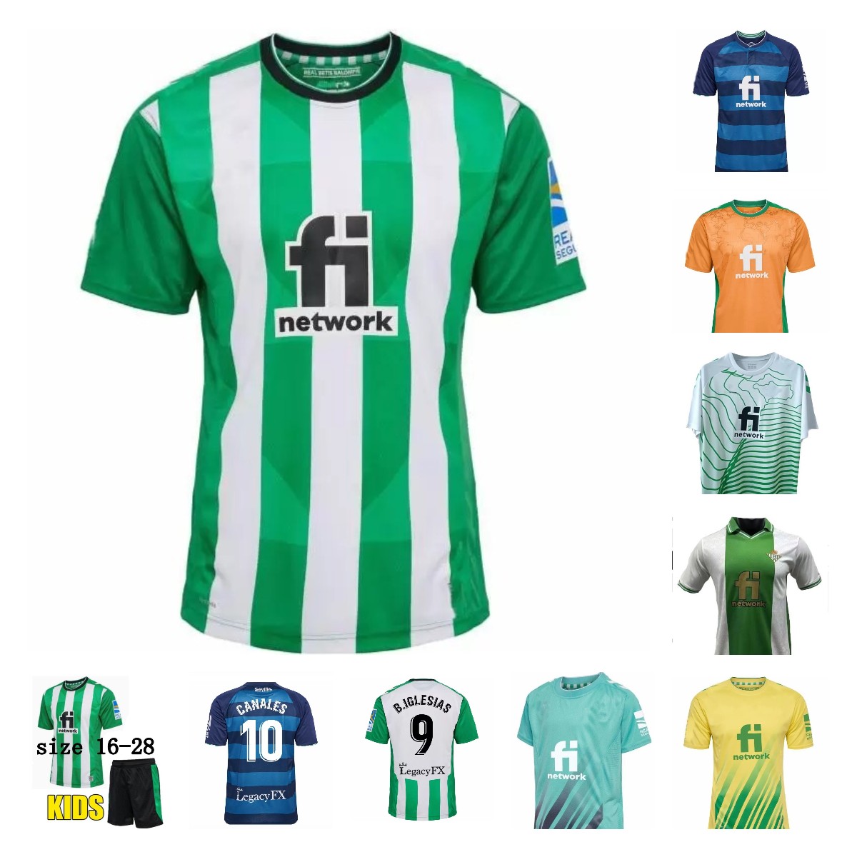 

22 23 real Betis soccer Jerseys JOAQUIN B.Iglesias camiseta de futbol Juanmi ESTADIO LA CARTUJA Fekir 2023 2024 home away third goalkeeper Full Set men kids child kits, 15