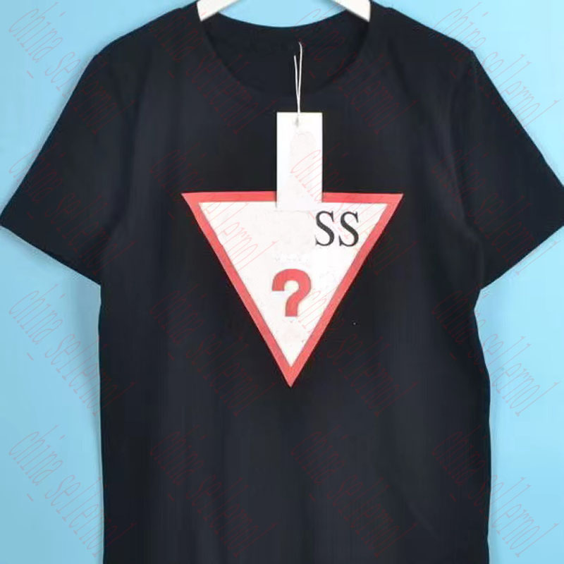 

Men's T-Shirts Round neck cotton short sleeve printing inverted triangle couple multicolor comfortable front shoulder breathable fashion designer brand, Black