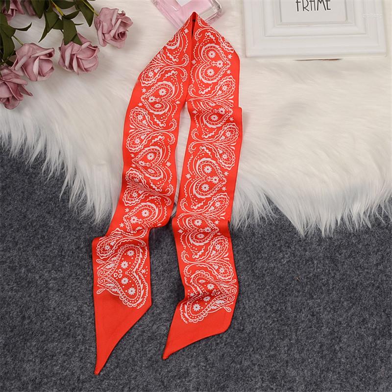 

Scarves Blue Animal Scarf Women Silk Bag Hair Skinny 2023 Design Wrist Towel Foulard Femme Headband