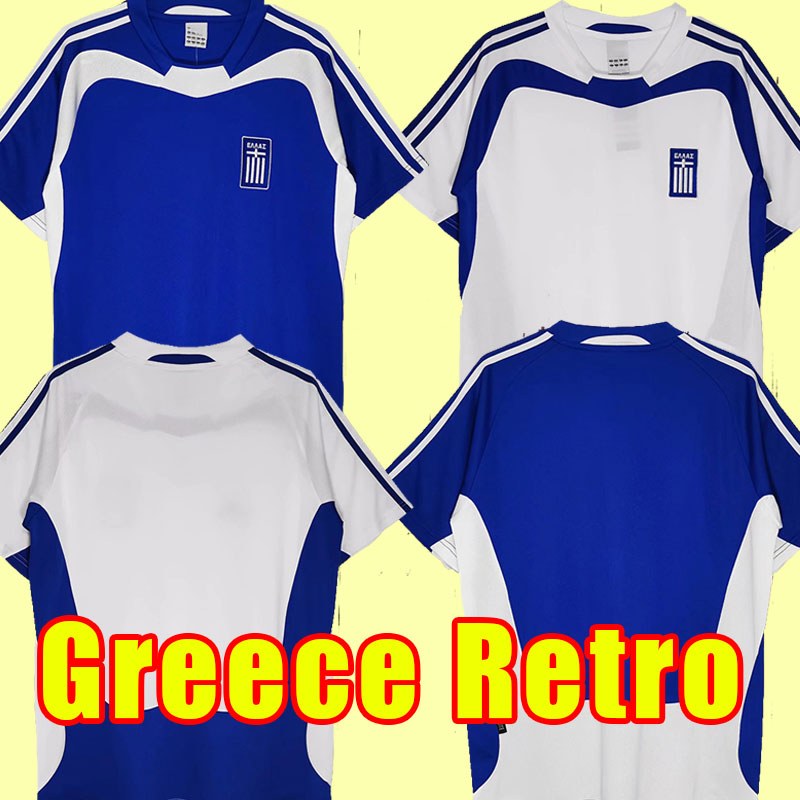 

Retro classic 2004 Greece Mens Soccer Jerseys CHARISTEAS TSIARTAS NIKOLAIDIS ZAGORAKIS KARAGOUNIS Home Away Football Shirt Short Sleeve