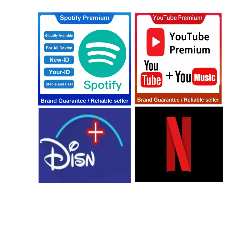 

Spotify Premium Youtube Premium Netflix 4K UHD Account DlsnyPlus Account Sale Customer service is 24 hours