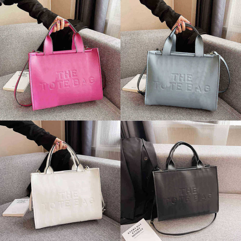 

Large Totes Bags Marc The Tote Bag New Designer Handbags women leather bags Women Fashion Alphabet Shoulder Purse work beach bag 220914, Blue16