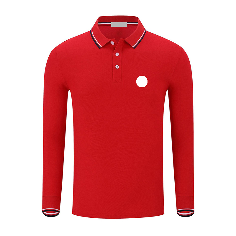 

Shirts Mens basic Long Sleeve Polo designer shirt t shirt with Embroidered Badge designer clothes size S- JKYC, Navy