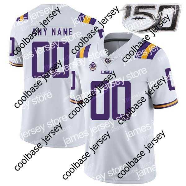 

Football Jerseys NCAA Ja'Marr Chase Joe Burrow Justin Jefferson Clyde Edwards Helaire Derrius Guice Beckham Jr. LSU Tigers Custom Jerseys, 125th patch+2020 patch