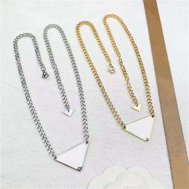 

NEW Silver Necklace Pendant Chain And Gold Luxurious Triangle shape Necklaces For Women & Girl Valentine's Mother's Day Engagement Jewelry-Gift ccjewelryshop