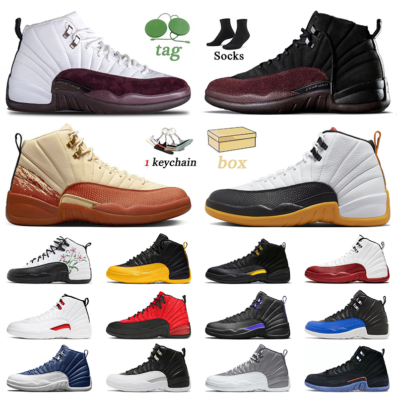 

With 2023 Box 12s Basketball Shoes Jumpman 12 A Ma Maniere White Black Eastside Golf Floral Hyper Royal Playoffs Royalty Stealth Mens Trainers Sneakers Size 36-47, D36 bordeaux 36-47