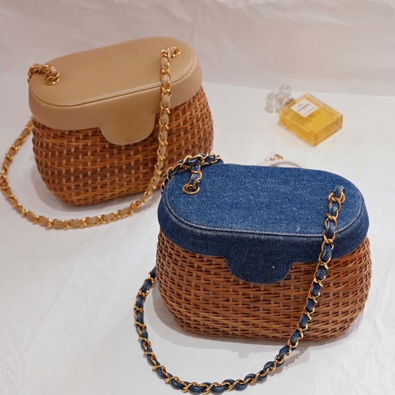 

Designer bag Classic stylish straw cross body bag Fashion women Luxurys Crossbody bag famous classical designer lady Handbag versatile Spring and autumn hits, Brown1