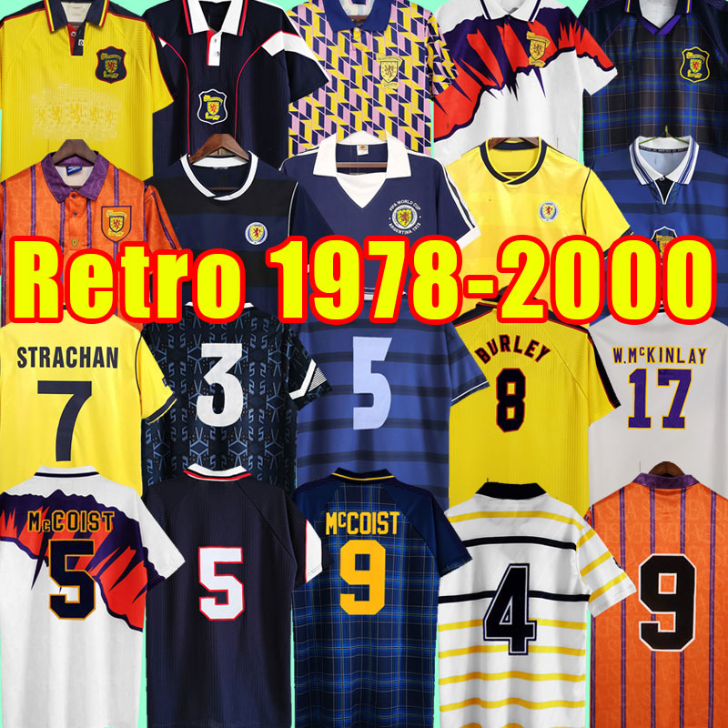 

Scotland Retro Soccer Jerseys World Cup blue kits classic Vintage SCOTLAND Retro Football Shirt tops HENDRY LAMBERT equipment Home 88 89 91 93 94 96 98 00 1978 1986 1988
