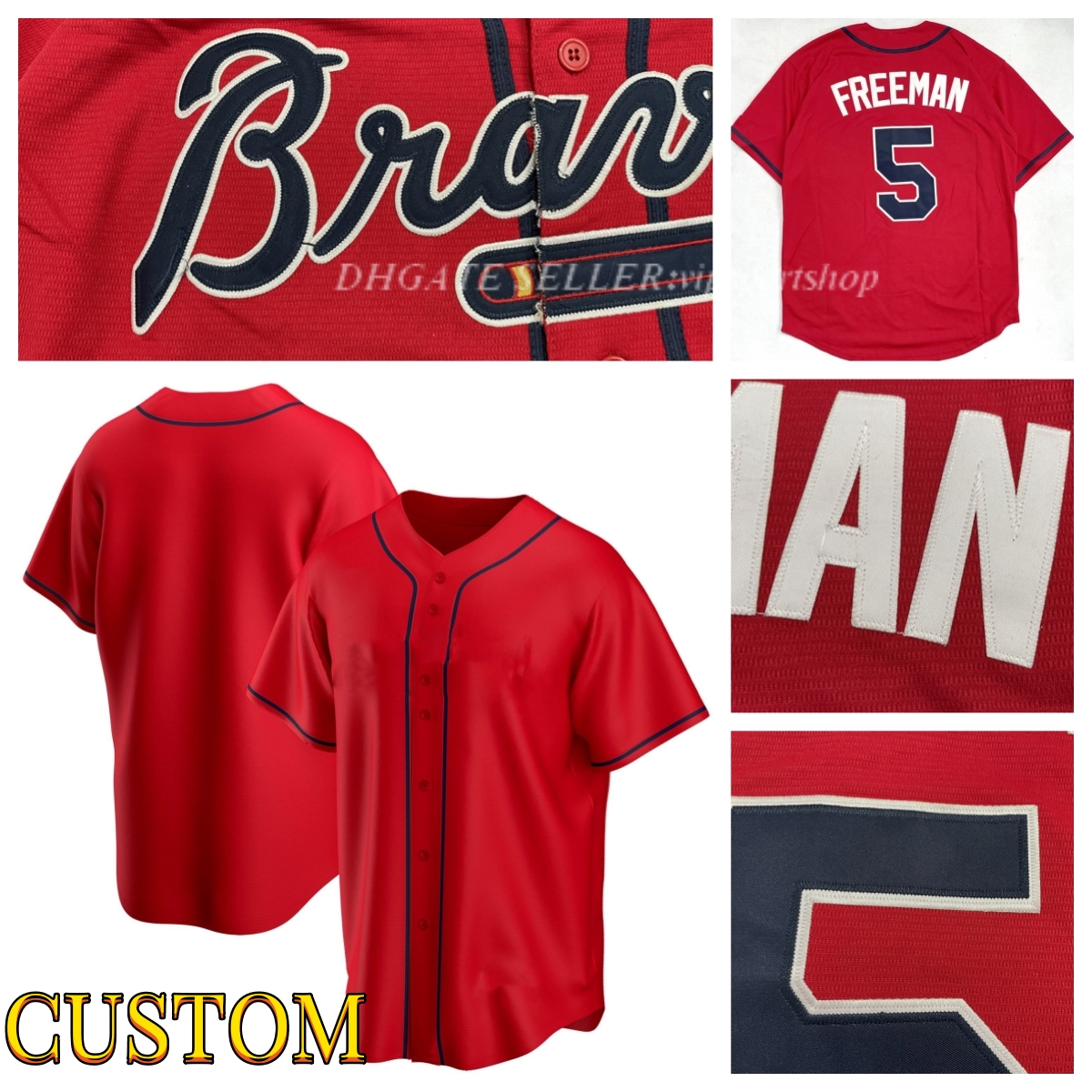 

Custom 2023 Atlanta Baseball Jersey Ronald Acuna Jr. Dansby Swanson stitched Baseball Jerseys Matt Olson Ozzie Albies Austin Riley d Arnaud Dale Murphy diy jersey