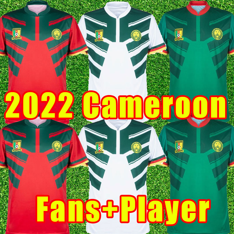 

22 23 Cameroon Soccer Jerseys 2022 Home Blue BAHOKEN ABOUBAKAR CHOUPO-MOTING Shirt #11 BASSOGOG #20 GANAGO EKAMBI National Team Football uniform fans player version, Third+patch