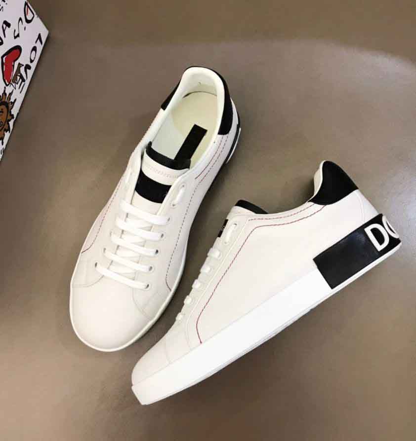 

Luxury 23S/S Calfskin Nappa Man Sneakers Shoes White Black Leather Trainers Famous Brands Comfort Couple Skateboard Men's Casual Walking Original Box EU36-46, K45
