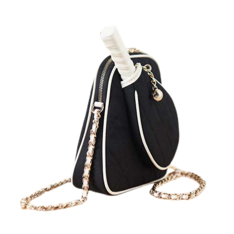 

Fashion women Luxurys Crossbody bag famous classical lady Cross Body Bags Handbag black gold silver chain Leather Tennis racket bag Suitable for both men and women