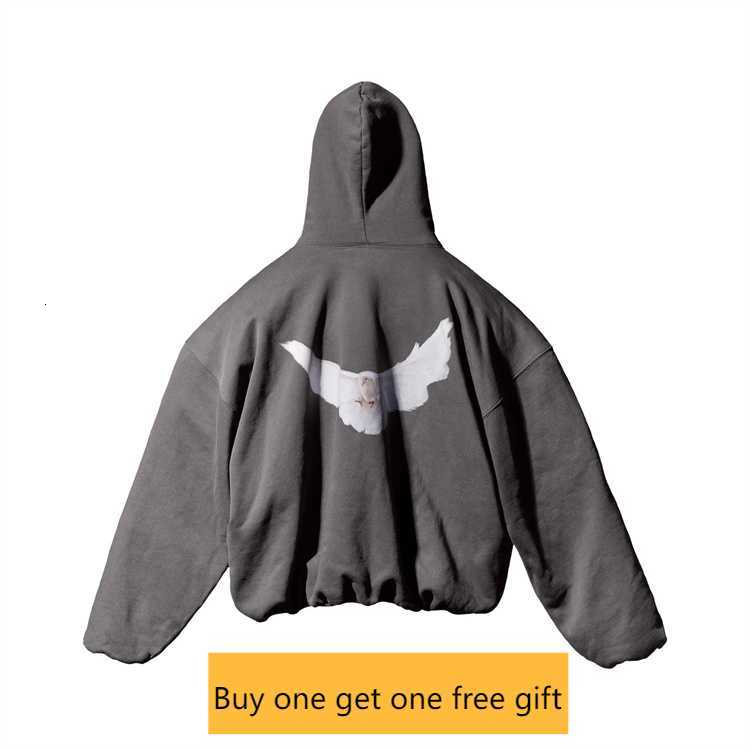 

Mens Dove Hoodie Sweatshirts Designer Kanyes Classic Wests Cpfm Luxury Hoodies Three Party Joint Name Peace Doves Printed Mens Womens dp, Style2 gray
