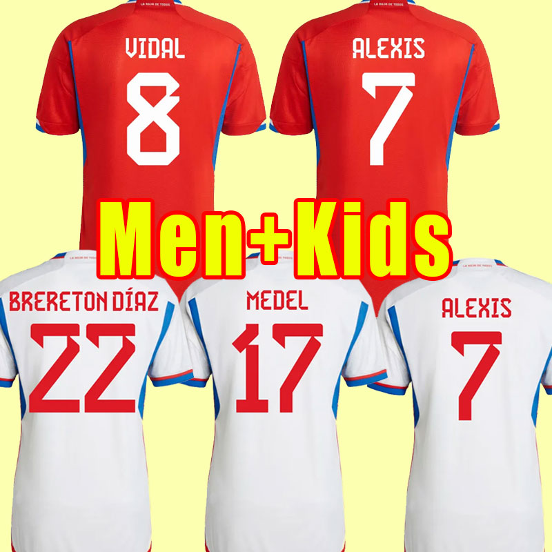 

22 23 chile soccer jerseys 22/23 fans player version ALEXIS VIDAL MEDEL E.VARGAS world cup football shirt Zamorano Neira Rozental Acuna men kids kit, Home