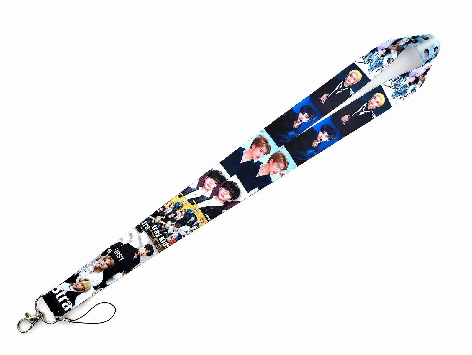

Designer Keychain stray kids Keychain Cell Phone Straps Neck Lanyards Fit Phone ID Card Pass Badge Holder Hang Rope Key Chain Cosplay Ornament victorine dhgate