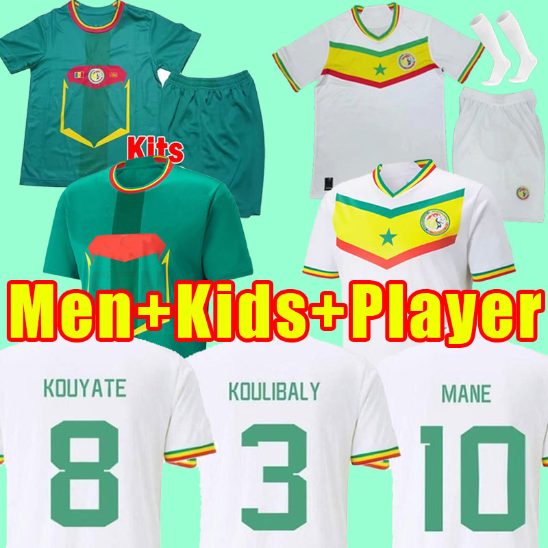 

2022 2023 Senegal soccer jerseys World KOULIBALY Cup GUEYE KOUYATE 22/23 SARR homme Maillot de foot football men shirts Uniform Kids child full set fans player version, Home