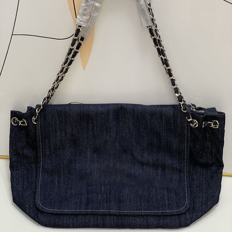 

CC Bags Luxury Brand Shoulder Bags High Capacity Denim Women Classic Flap Shoulder Bag Vintage Crossbody Shopping Travel Sacoche Pochettes C, Blue