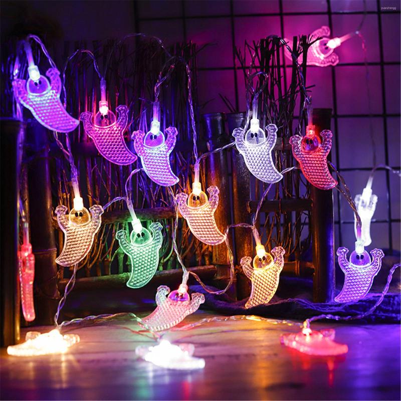 

Strings Outdoor Halloween Decorations Lights 10/20 Led Ghost Skull String Light Battery Operated For Indoor Party