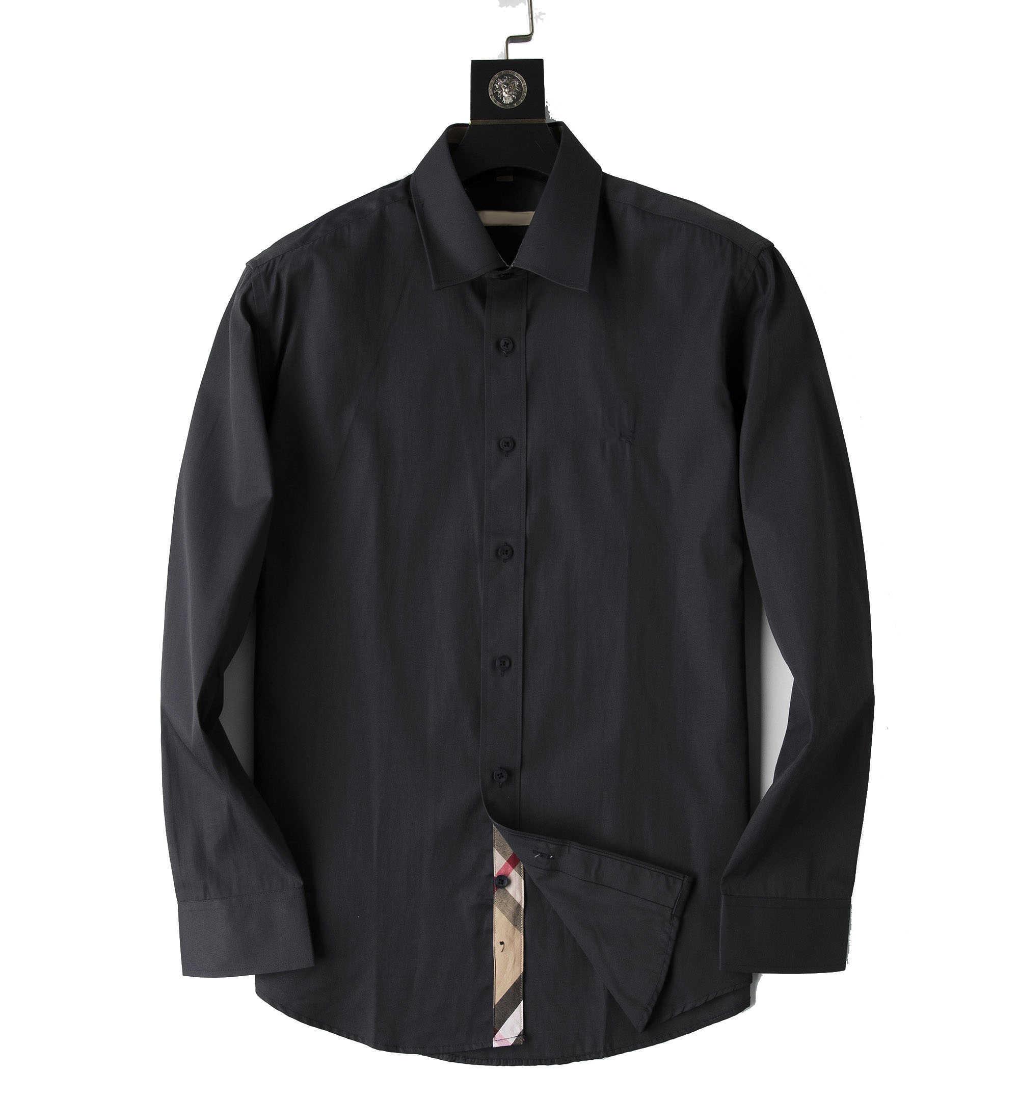 

luxury designer men's shirts fashion casual business social and cocktail shirt brand Spring Autumn slimming the most fashionable, White