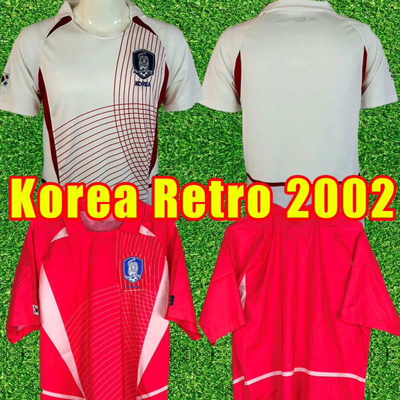 

2002 KOREA national team retro soccer jerseys 02 home Vintage South Camiseta de futbol Classic football shirts 21 S PARK 9 K H SEOL 20 M B HONG 19 J H AHN world cup 2003 2004, 2002-04