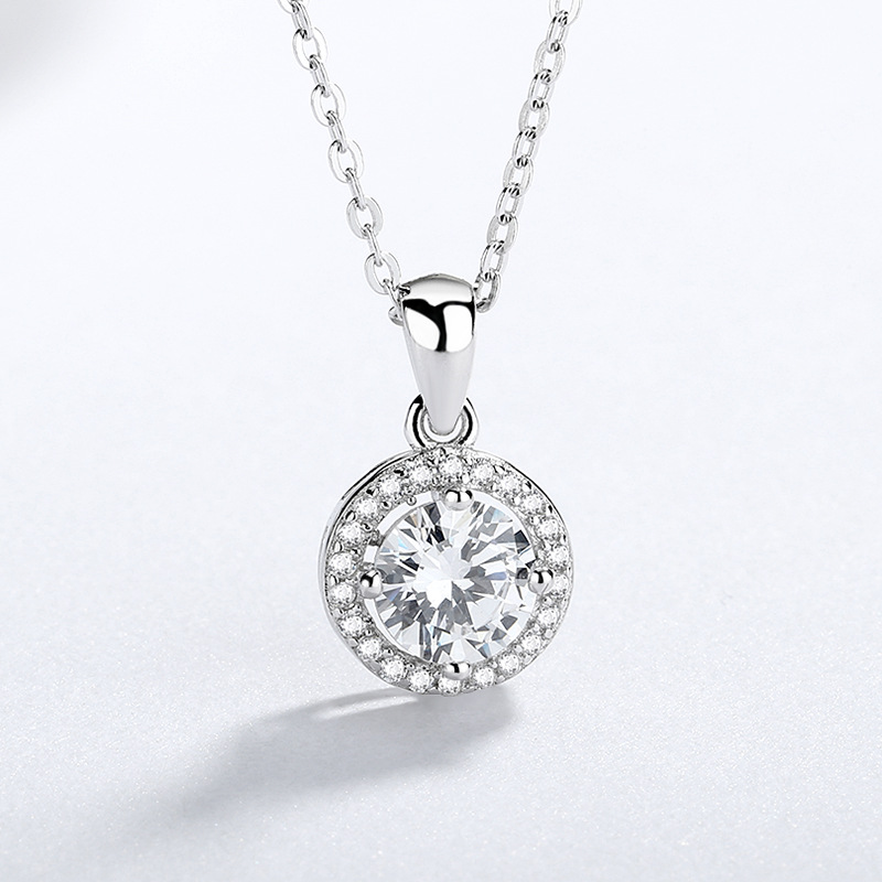 

S925 Diamond Pendant Necklace: Luxury Valentine's Day Gift