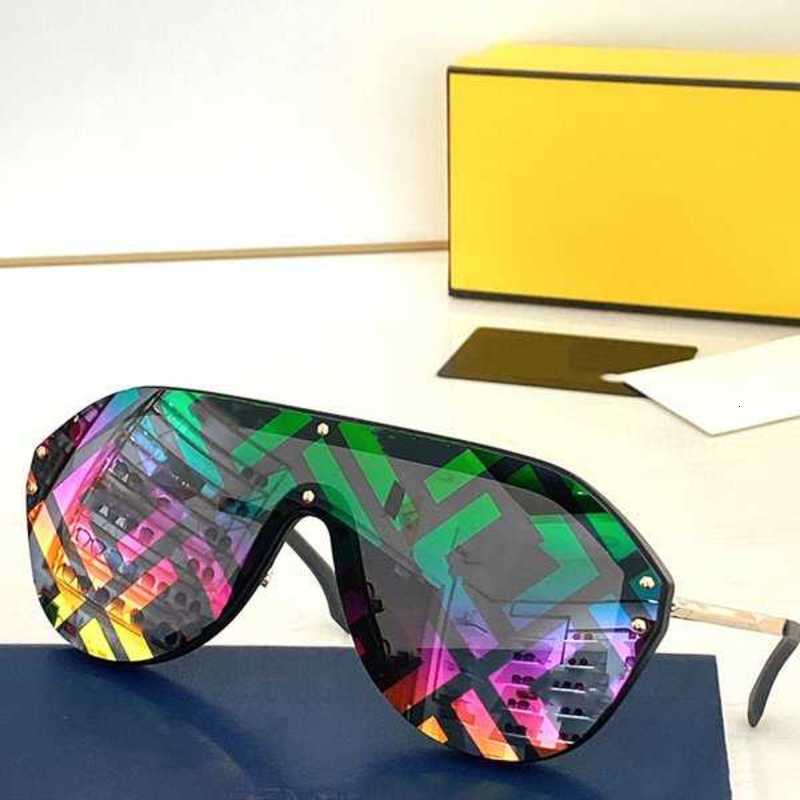 

locs Sunglasses anti-ultraviolet fashion brand glasses for men and women 0039 rimless lens one-piece classic designer protective side eye VS86