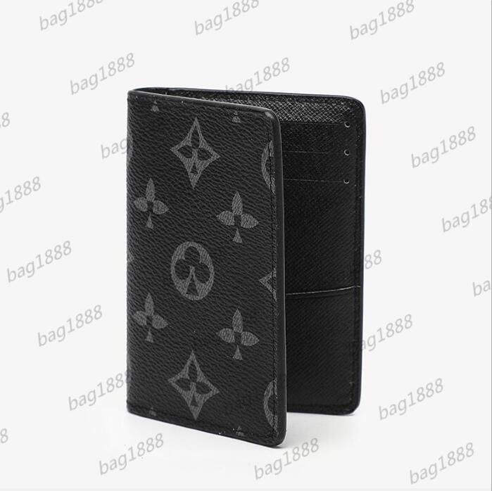 

2023 POCKET ORGANIZER M60502 Men Card Holder Designer wallet Fashion Short Luxury Multiple Wallet Key CoinDamier Graphite Canvas N63143, Brown flower