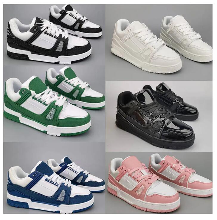 

Designer Trainer Sneaker Virgil Casual Shoes 2023 Calfskin Leather Abloh Black White Green Red Blue Leather Overlays Platform Low Sneakers Size 36-45, Please contact us