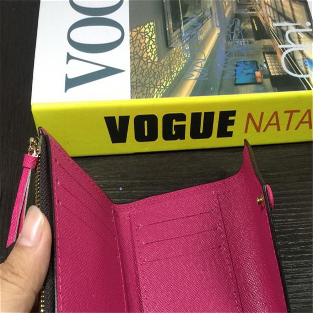 

Rosalie women handbags purses 41338# brown flower wallet coin bag small short bags muti colors Presbyopia Checkerboard Powder Bean202x, C2