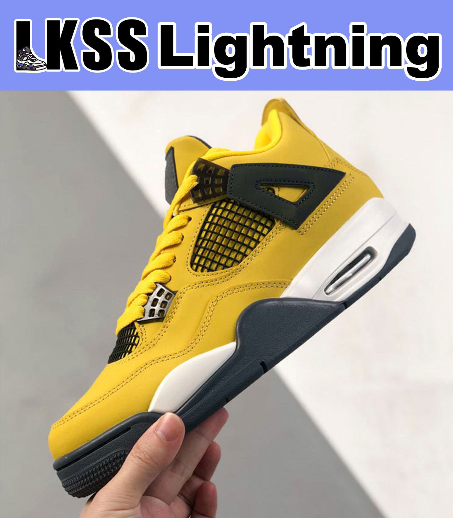 

LKSS Lightning Jumpman 4 4s Shoes OG Mens Basketball Sneaker Sports Sneakers, As pic