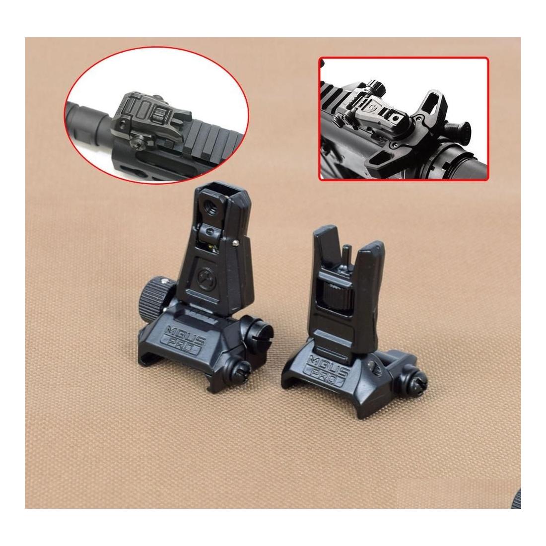 

Hand Tools Tactical Accessories Metal Mbus Pro Up Front Rear Iron Sight Set For Rifle M4 Ar15 20Mm Picatinny Ris Ras Rail Hunting Dr Dhx7M