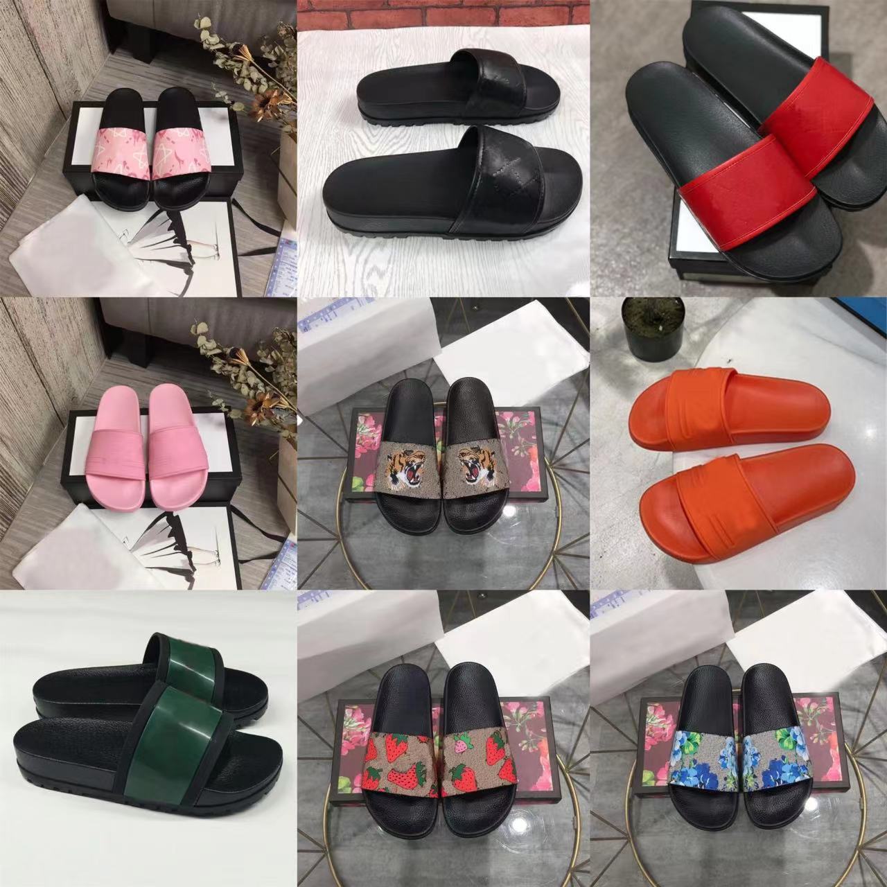 Floral rubber flast Slippers OZ43 men's summer indoor designer luxury slides men women big size eur35-48 new home anti-odor thick-sole non-slip