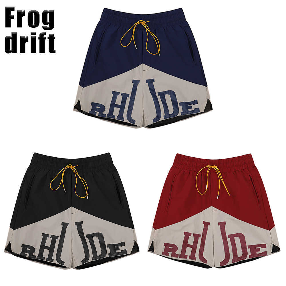 Wanbao Men&#039;s Wear Frog Drift Fashion Brand Streetwear High Street Rhude Shorts Pants Men Xe2u Ma1y-image-864909429