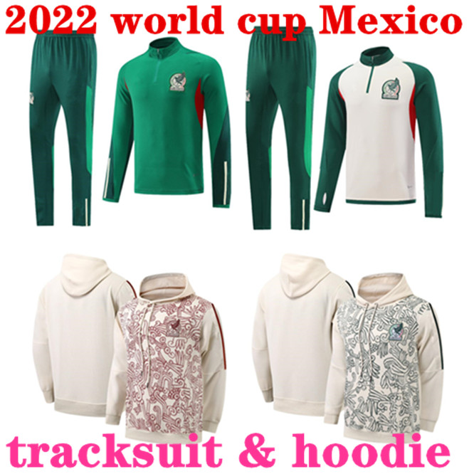 

2022 2023 Mexico tracksuit training suit football Tracksuits men kit adult set half zipper sportswear Soccer Jerseys 22 23 Mexico hoodie