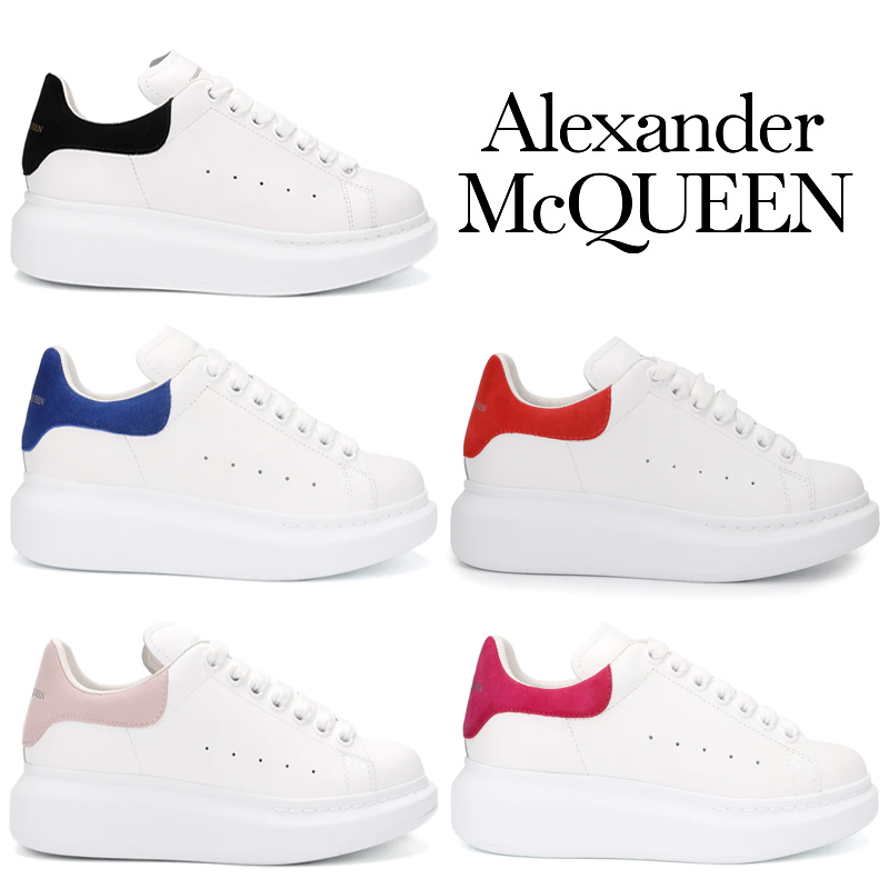 Catsuit Costumes 1:1 Dupe Alexander Mcqueen Leather Oversized Sneaker White Black Brand Men Women Casual Shoes Classic Homme Femme Baskets AAAAA