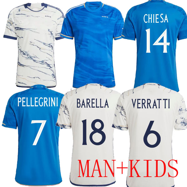

Italys soccer jerseys 2022 2023 Italian jerseyS SCAMACCA IMMOBILE CHIESA football shirts RASPADORI JORGINHO BARELLA BASTONI FRATTESI Maglia italiana HOME AWAY, Home man 2