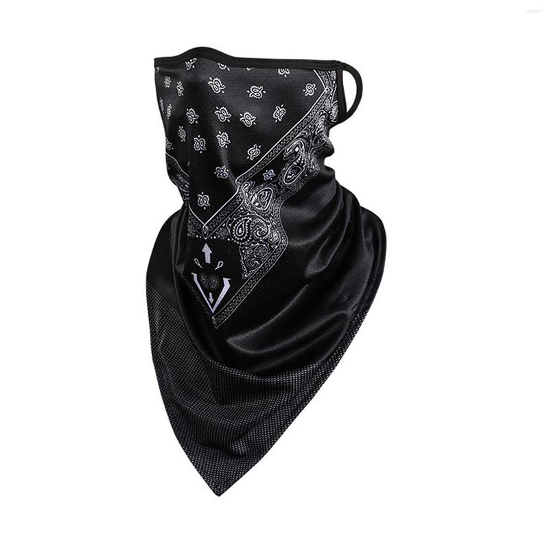 

Bandanas Men Women Ears Loops Silk Sun Protection Shield Outdoor Cycling Face Scarf Summer Seamless Motorcycle Neck Gaiter Covering