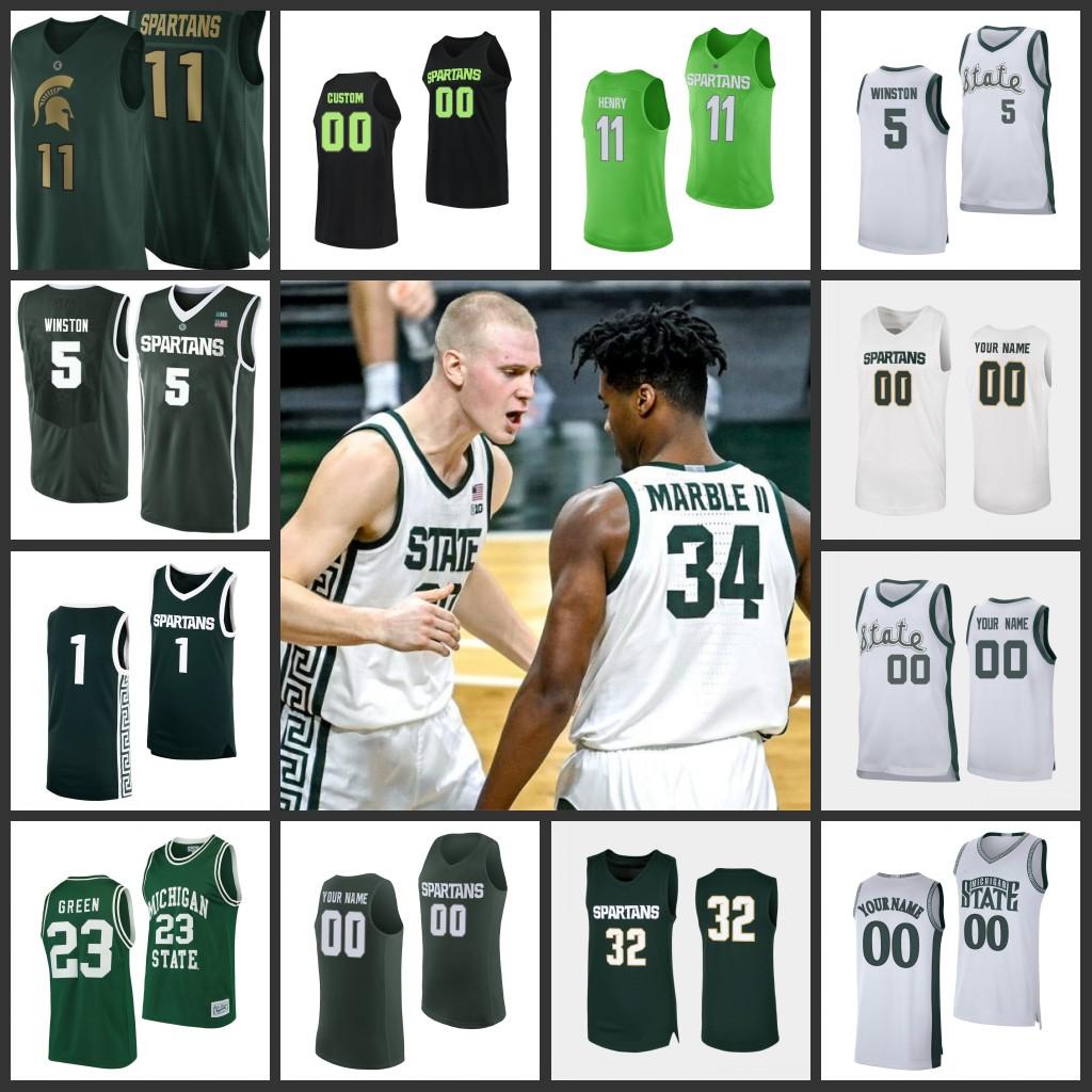 

Custom Michigan Basketball Jersey Cassius Winston Aaron Henry Matt McQuaid Xavier Tillman Joshua Langford Foster Loyer Nick Ward Rocket Watts Joey Hauser Sissoko